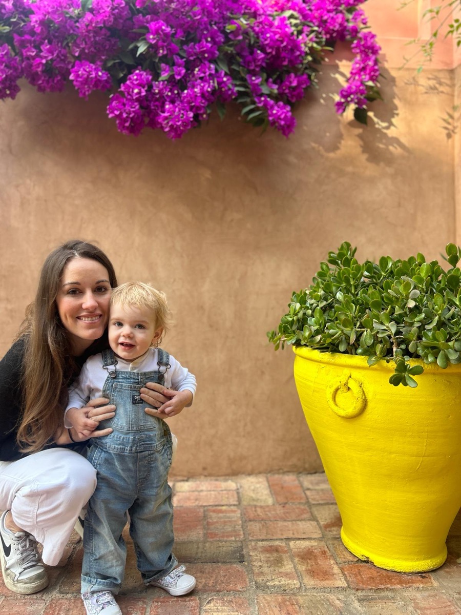 Allison with her daughter.